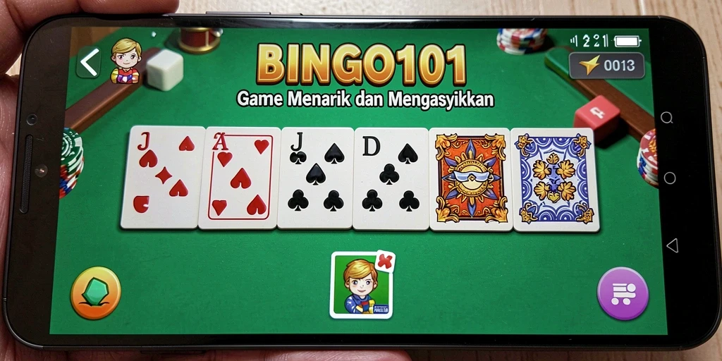 Tampilan gameplay seru di BINGO101 dengan tabel Domino.
