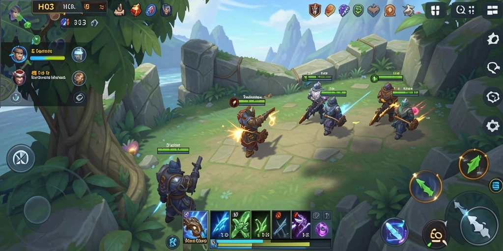 Tangkapan layar H03 menunjukkan aksi gameplay strategis yang seru.