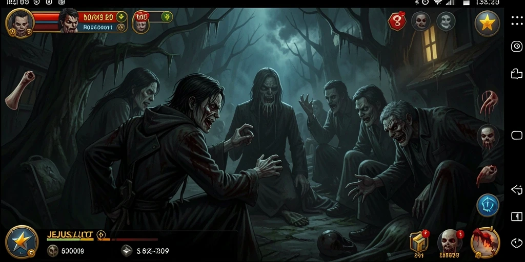 Tampilan gameplay horor yang mencekam dan penuh ketegangan.