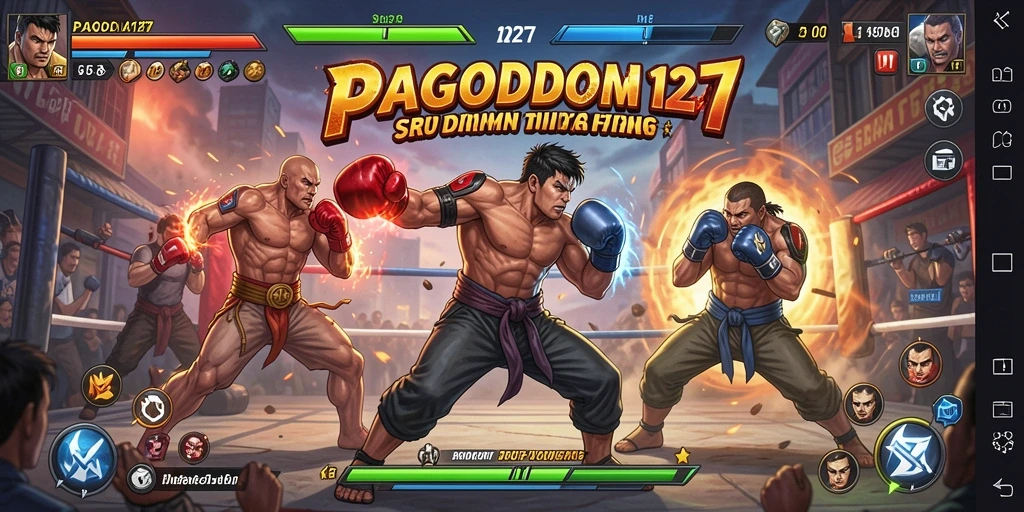 Tangkapan layar dari gameplay <strong>PAGODA127</strong> menunjukkan aksi pertarungan yang mendebarkan.