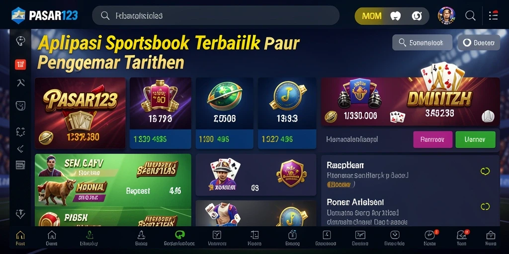 Tampilan menarik dari gameplay PASAR123 saat memasang taruhan.