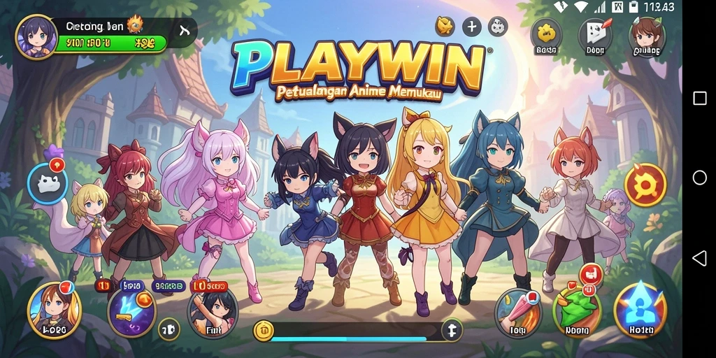 Screenshot gameplay Anime dari PLAYWIN yang menampilkan pertarungan seru.
