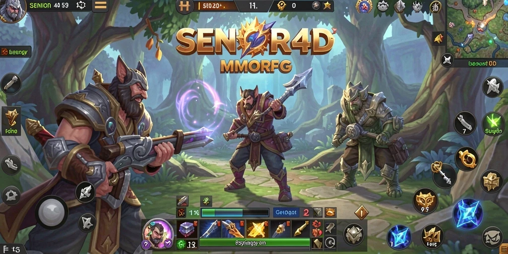 Screenshot menunjukkan aksi seru di dunia MMORPG SENIOR4D.